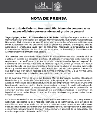 Nota de Prensa