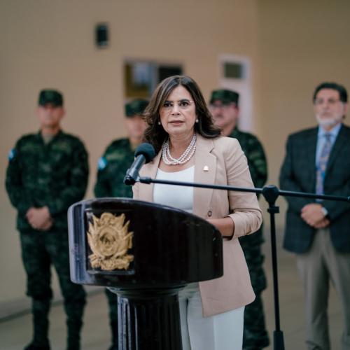Comparecencia de prensa por parte de la ministra de defensa nacional