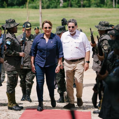 Visita de la presidenta al segundo Batallón de Protección Ambiental